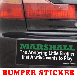 Marshall Little Brother that always wants to play Bumper Sticker