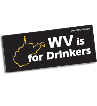 WV is for Drinkers Bumper Sticker